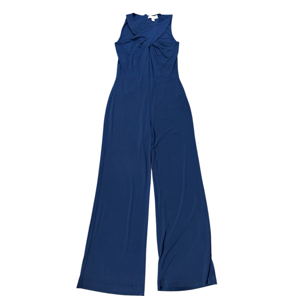 Michael Kors Navy Sleeveless Wide Leg Jumpsuit Size 4 - Picture 2 of 7